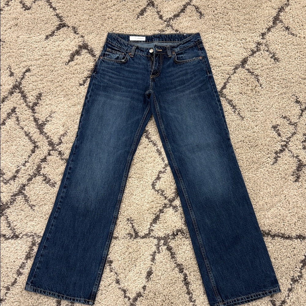 Zara Dark Blue wide leg Women's Jeans